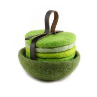 Picture of felt tea holder set