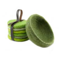 Picture of felt tea holder set
