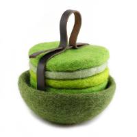 Picture of felt tea holder set