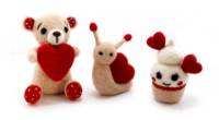 Picture of Valentine Teddy, Snail and a CupCake